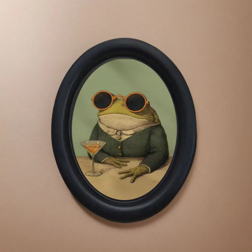 Cool Frog Cocktail Wall Decor