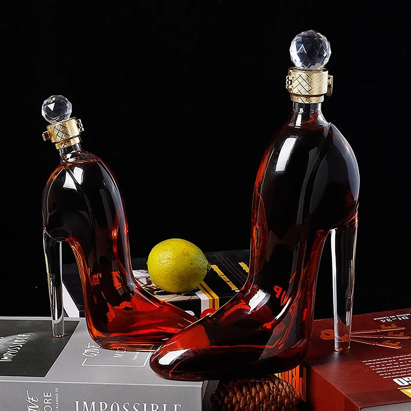 Luxury High Heel Glass Decanter