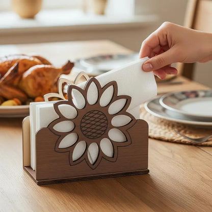 Sunflower Wooden Napkin Holder