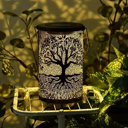 Hanging Solar Lantern – Vintage Waterproof Outdoor LED Light