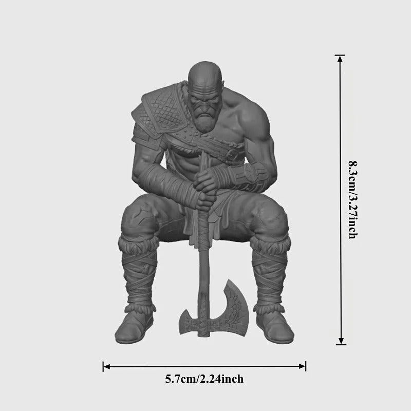Nordic Warrior Pedestal Statue