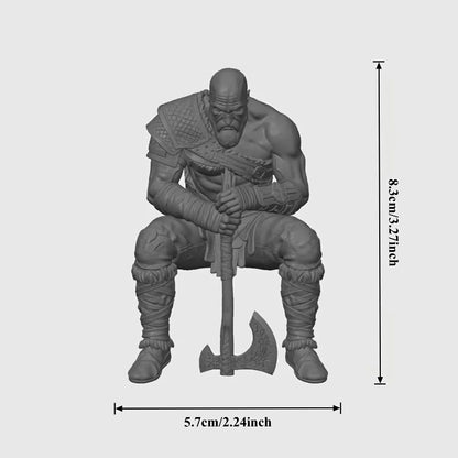 Nordic Warrior Pedestal Statue