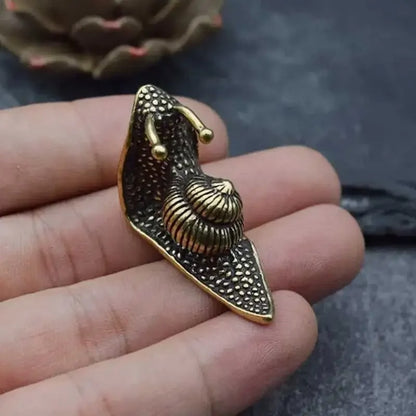 Lucky Bronze Mini Snail Figurine