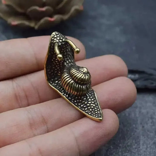 Lucky Bronze Mini Snail Figurine