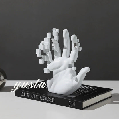 Pixel Hand Sculpture