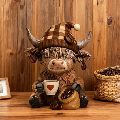 Cute Highland Cow Coffee Figurine (2 Styles)