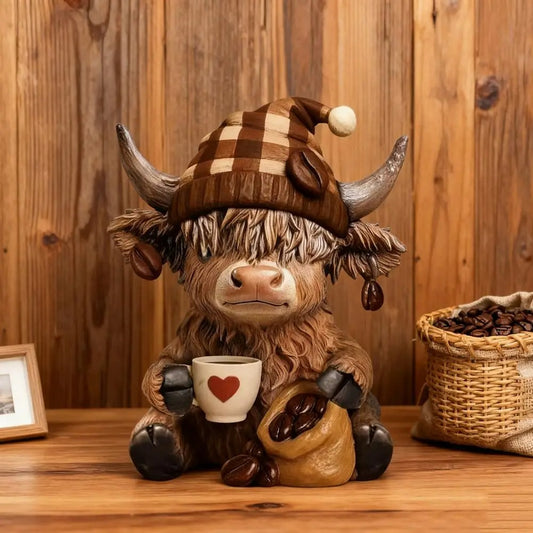 Cute Highland Cow Coffee Figurine (2 Styles)