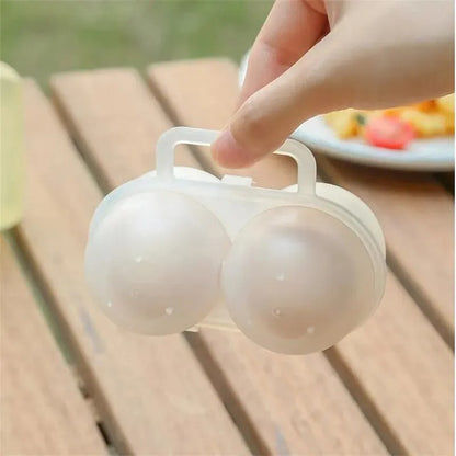 Portable 2-Cell Egg Storage Box – Shockproof & Reusable
