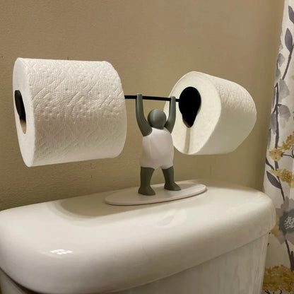 Funny Weightlifting Toilet Paper Holder