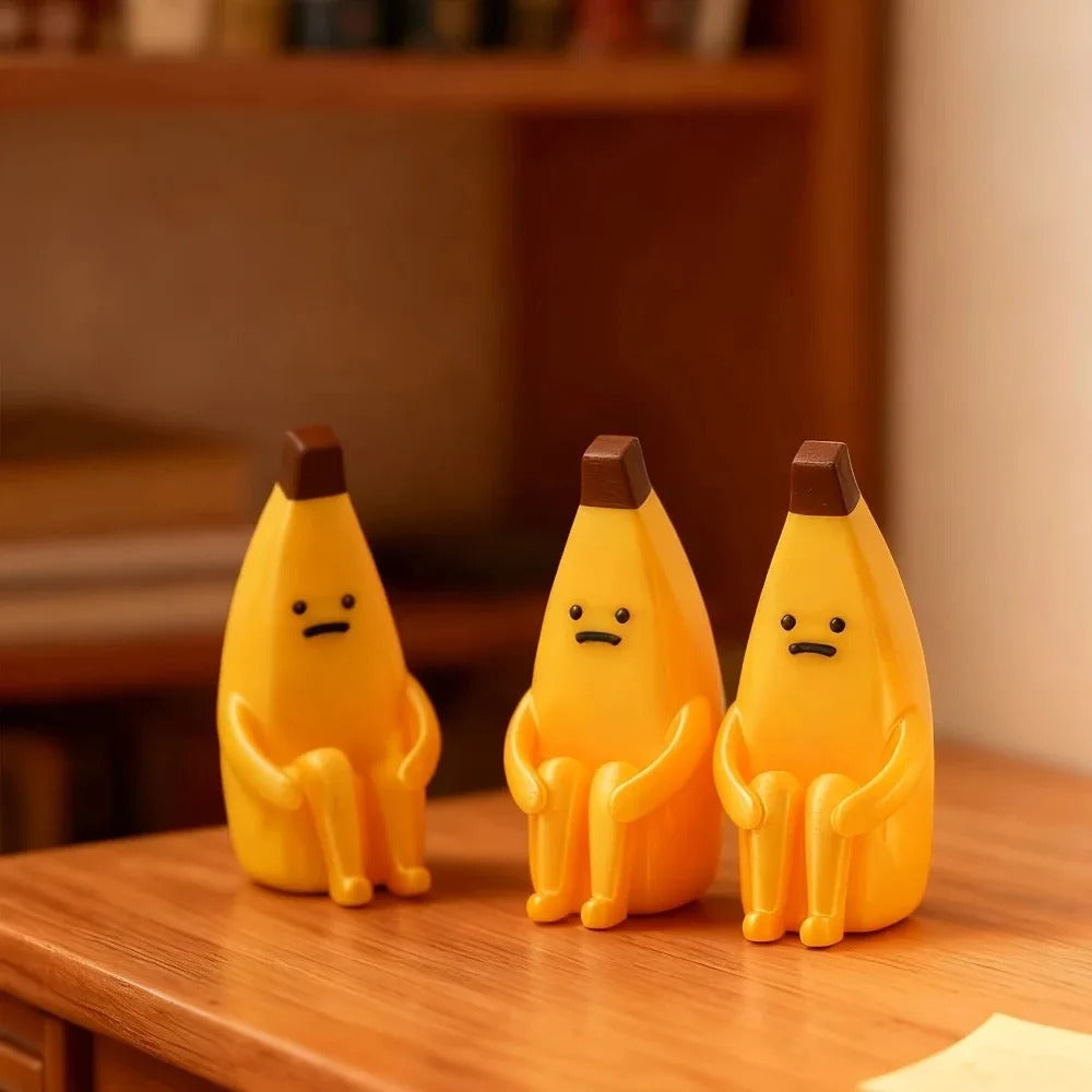 Anxious Banana 3D Printed Figurine (3PCS)