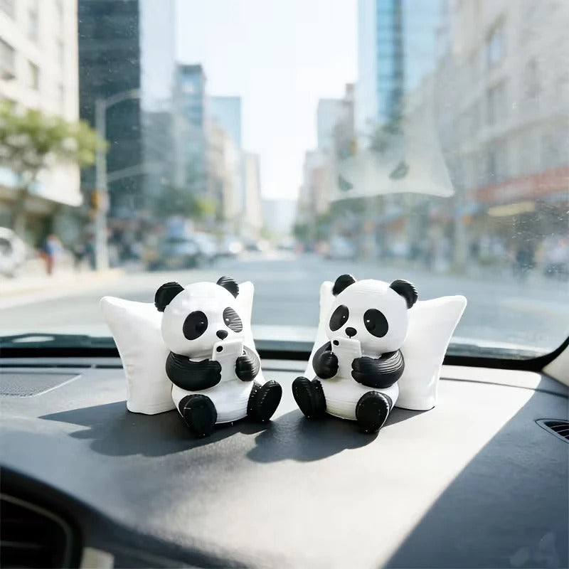 Relaxing Mini Panda Figurine - 2pcs set
