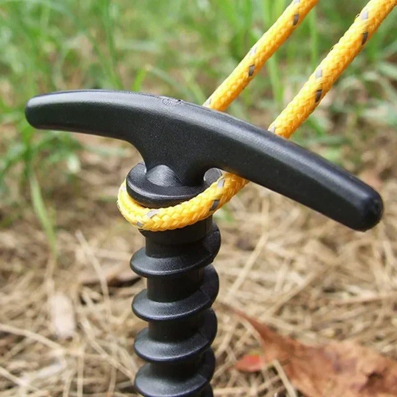 Outdoor Tent Pegs – Heavy-Duty Screw-In Ground Stakes for Camping & Hiking