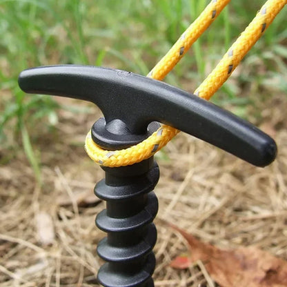 Outdoor Tent Pegs – Heavy-Duty Screw-In Ground Stakes for Camping & Hiking