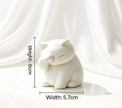 Sleepy Cat Figurine
