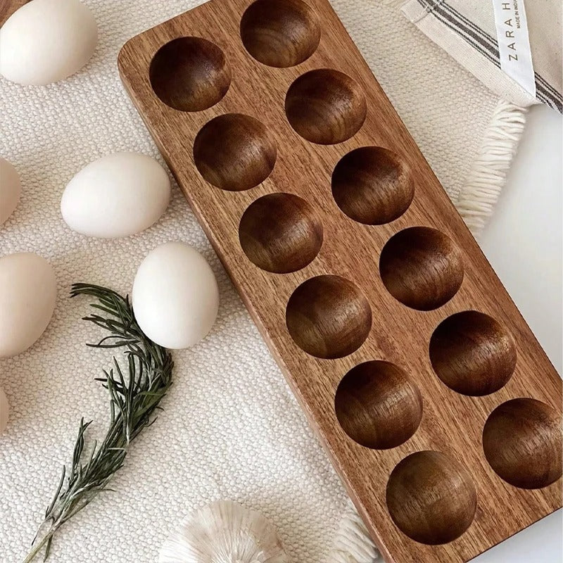 Wooden Egg Holder Tray