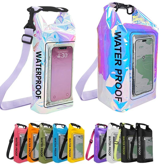 2L Waterproof Dry Bag with Touchscreen Window – IPX6 Floating Swim & Kayak Pouch