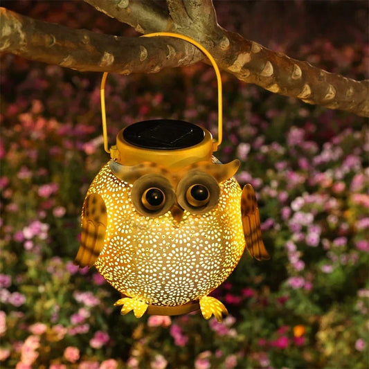 Solar Owl Hanging Lantern – Waterproof Outdoor Decorative Light
