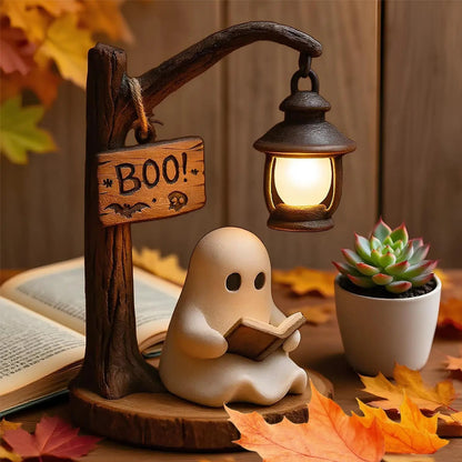 Cute Ghost Reading Night Light