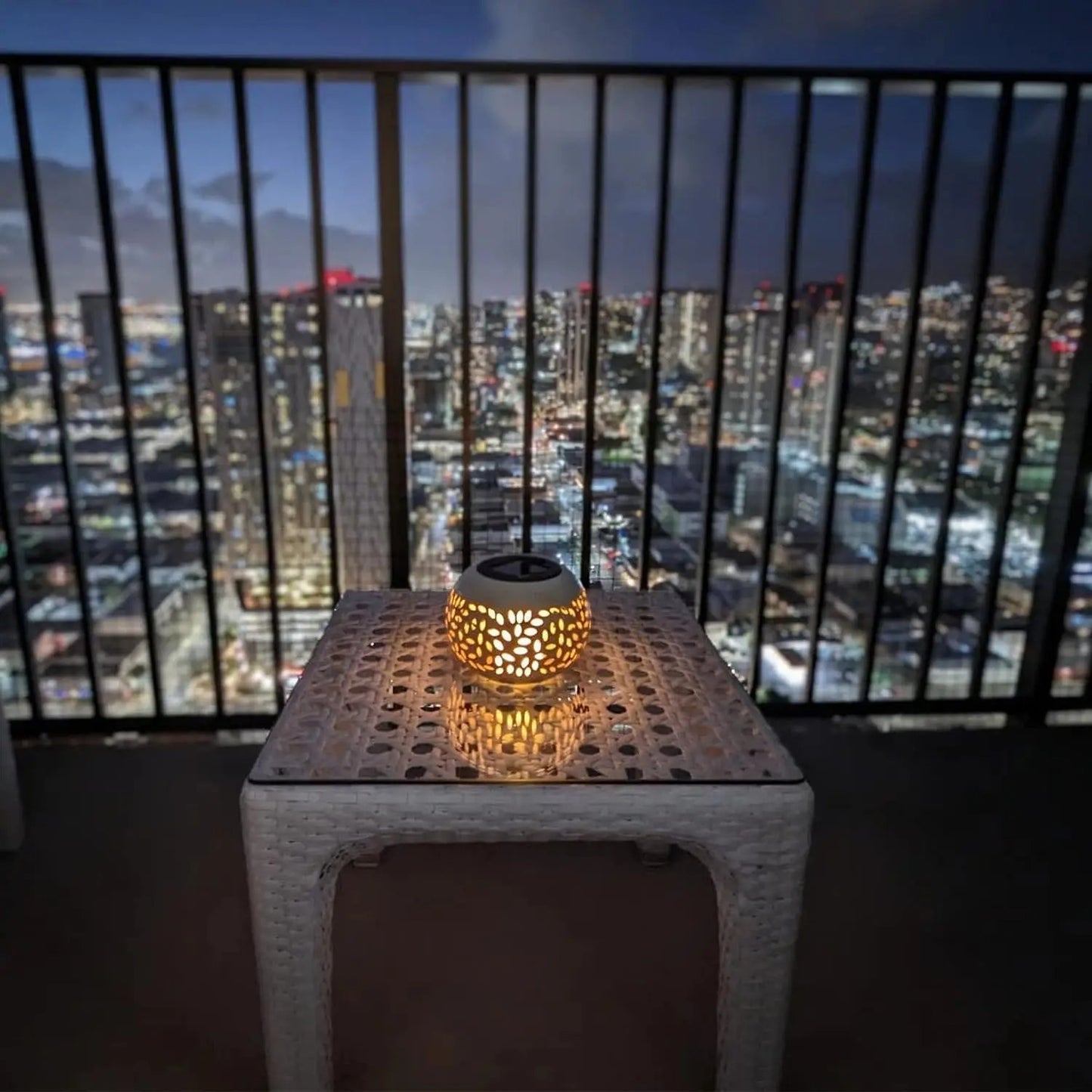 Outdoor Solar Powered Metal Lantern