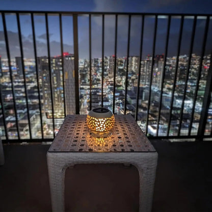 Outdoor Solar Powered Metal Lantern