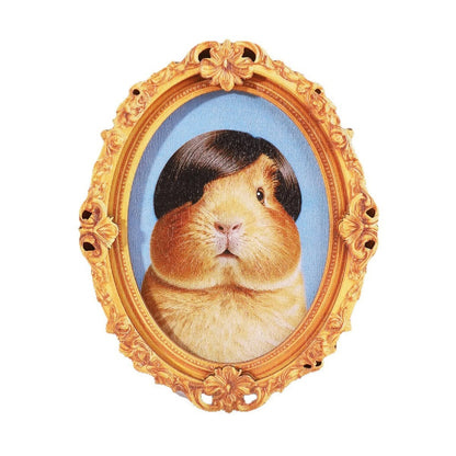 Vintage Wooden Guinea Pig Fridge Magnet Photo Frame