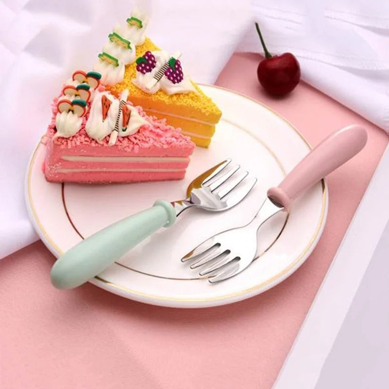 Kids Cutlery Set – 3-Piece Portable Spoon & Fork Set with Case