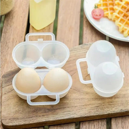Portable 2-Cell Egg Storage Box – Shockproof & Reusable