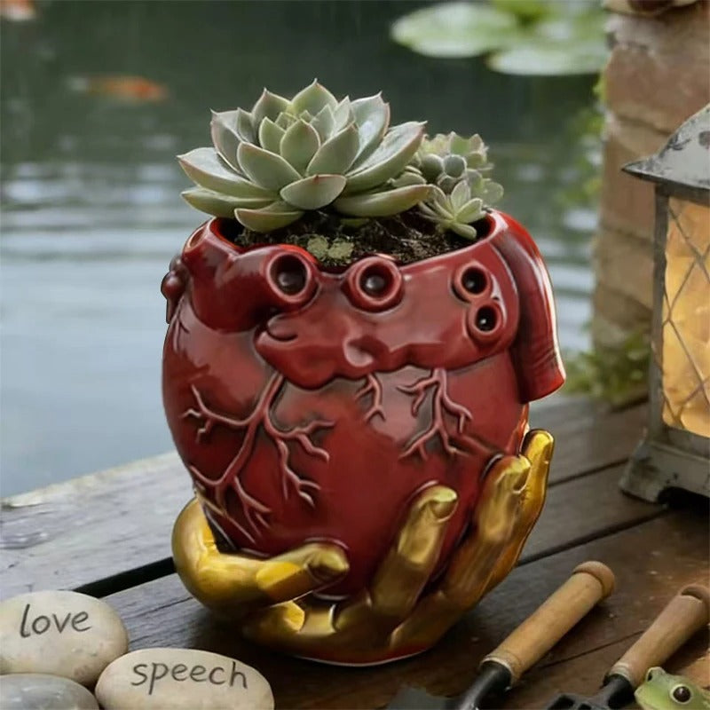 Heart in Hand Succulent Planter