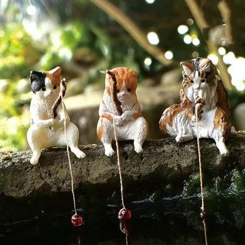 Fishing Cat Resin Figurine - All Pieces Included