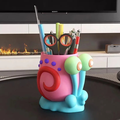Cute Snail Pen Holder Organizer