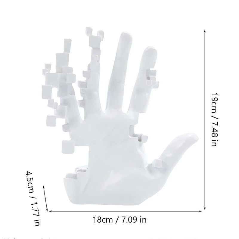 Pixel Hand Sculpture