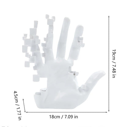 Pixel Hand Sculpture