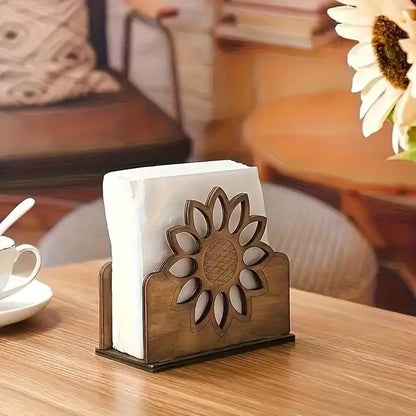 Sunflower Wooden Napkin Holder
