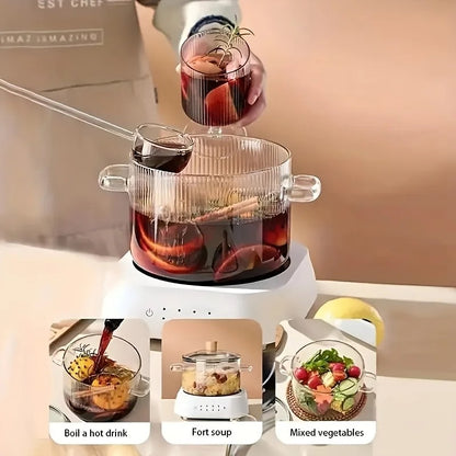 Glass Cooking Pot with Lid