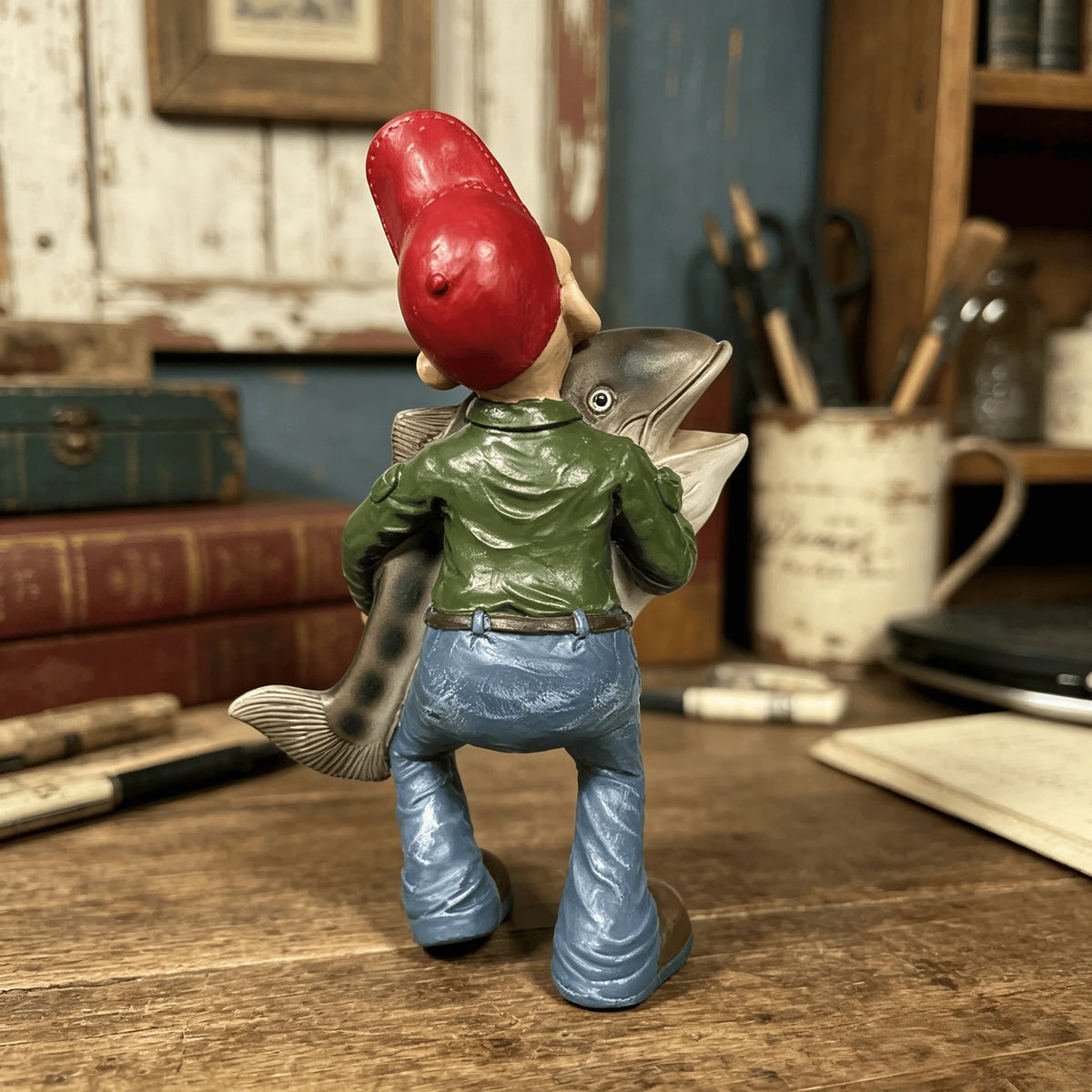Big Catch Fisherman Figurine