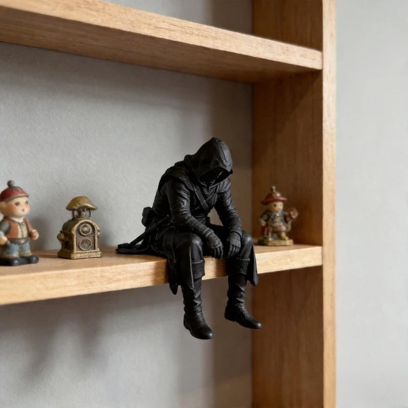 Mysterious Seated Figure Desk Ornament
