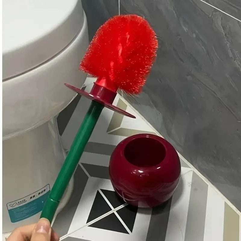 Cherry Toilet Brush & Holder