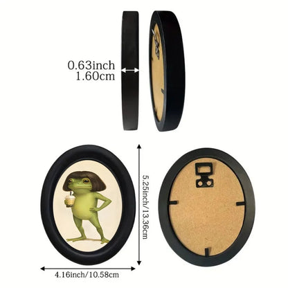 Funny Bubble Tea Frog Wall Decor