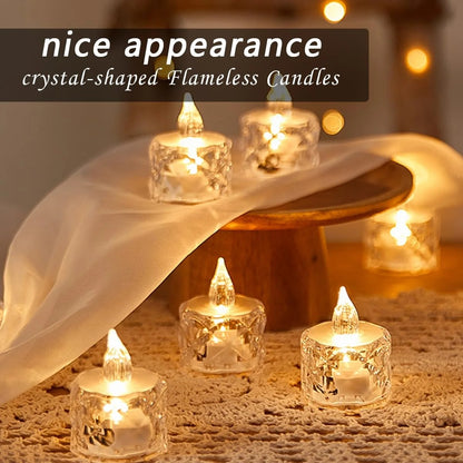 4pcs Crystal Flameless LED Candles