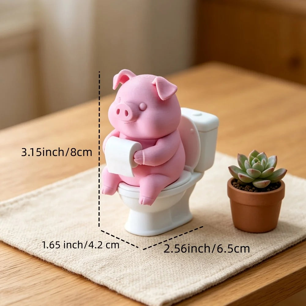 Bathroom Buddy Pig Figurine