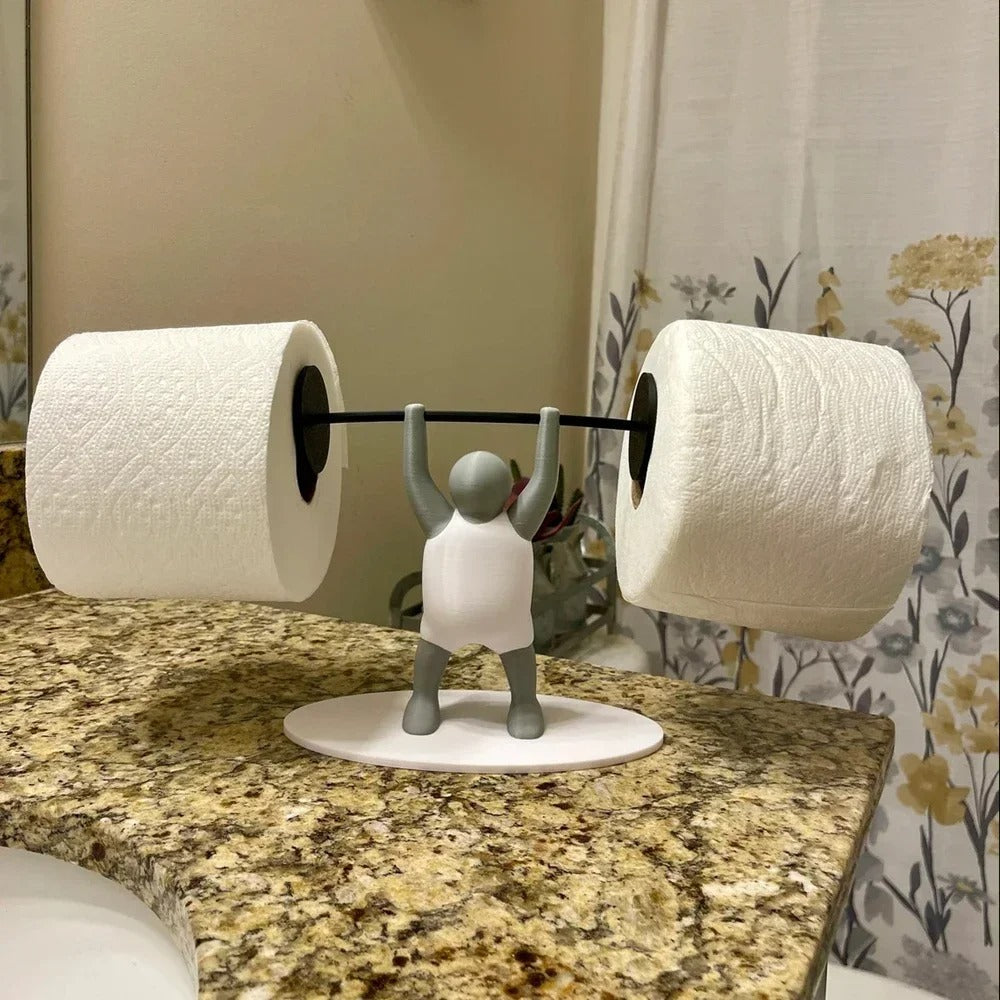 Funny Weightlifting Toilet Paper Holder