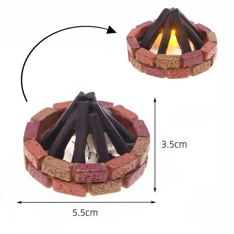 Handmade Mini LED Campfire Ornament