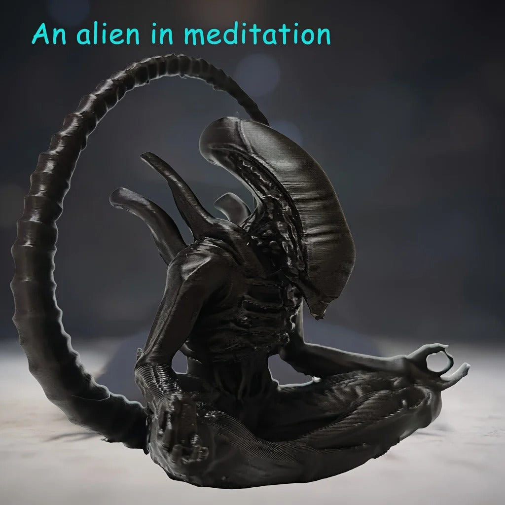Alien Meditation Statue