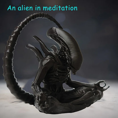Alien Meditation Statue