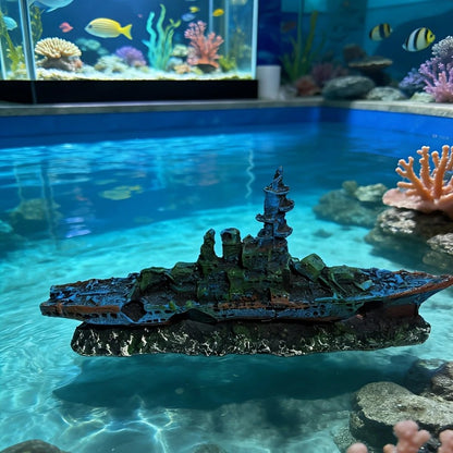 Sunken Ship Aquarium Decoration