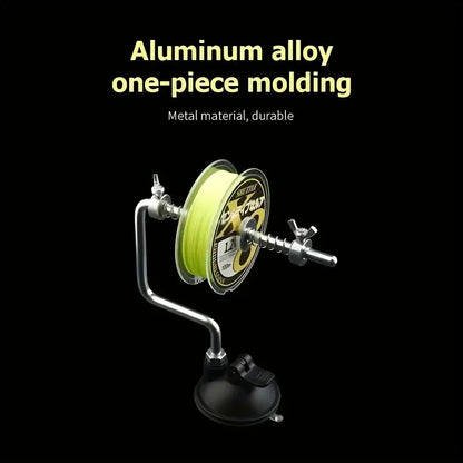 Aluminum Fishing Line Spooler – Suction Cup Reel Winder Tool