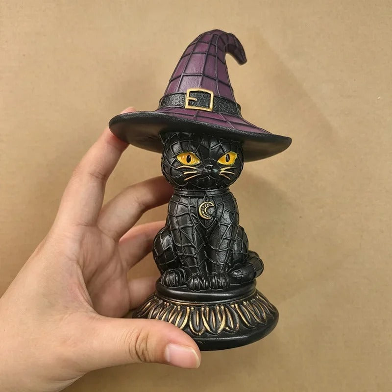 Midnight Witch Cat Lamp