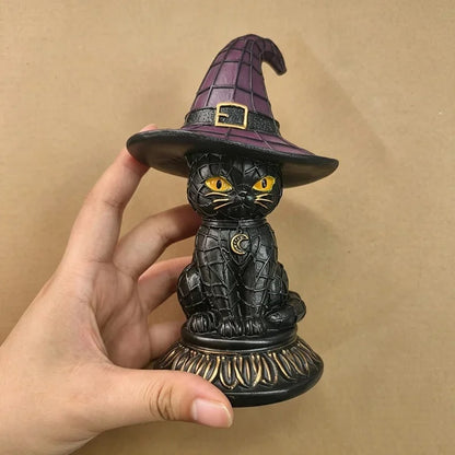 Midnight Witch Cat Lamp