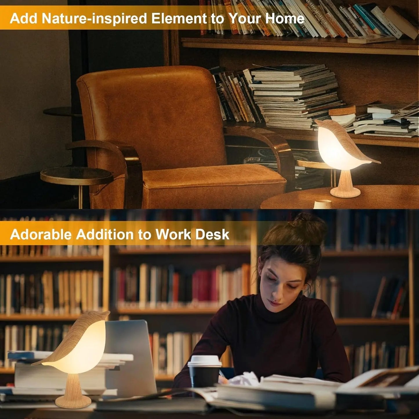 Cordless Bird LED Desk Lamp