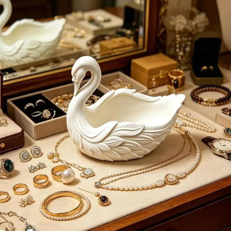 Elegant Swan Catch-All Bowl